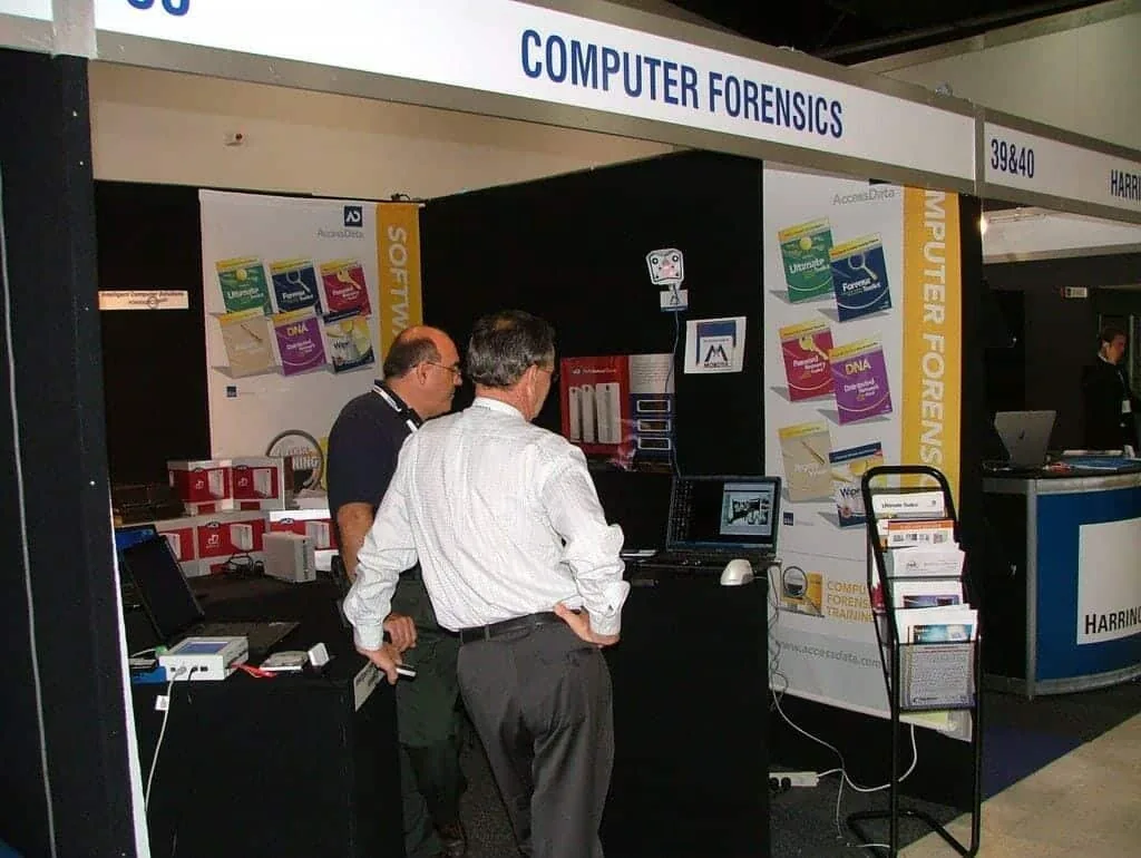 Paul Hughes' booth at Australian Federal Police conference