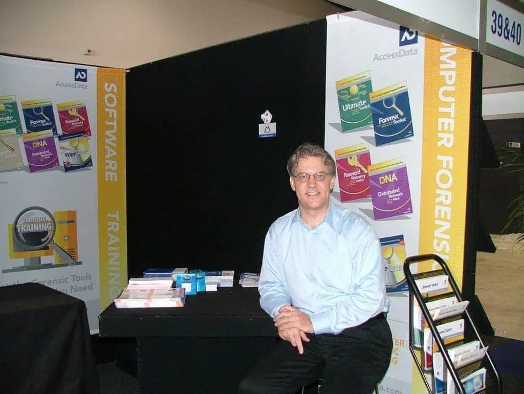 Paul Hughes' booth at Australian Federal Police conference