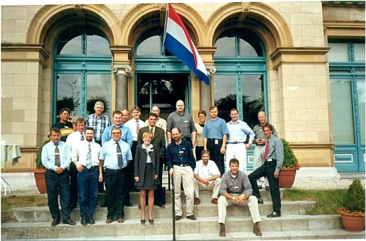 Paul Hughes with the Hewlett Packard Team in France