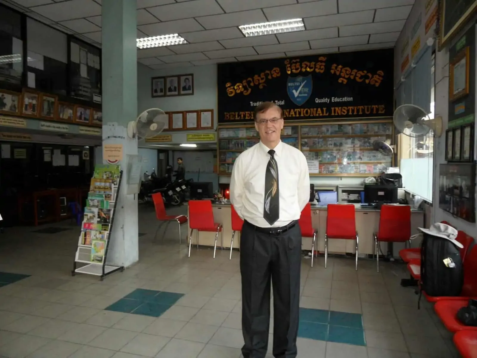 Paul Hughes at BELTEI International Institute in Phnom Penh, Cambodia